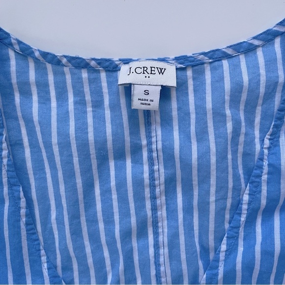 J.Crew Factory Women's Blue White Cover-up Midi Dress with Rope Tie Size Small - Picture 5 of 10